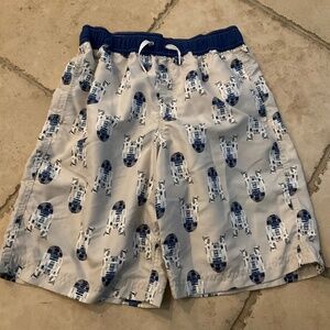 Hanna Andersson STAR Wars R2-D2 swim shorts sz 160 cm/14-16